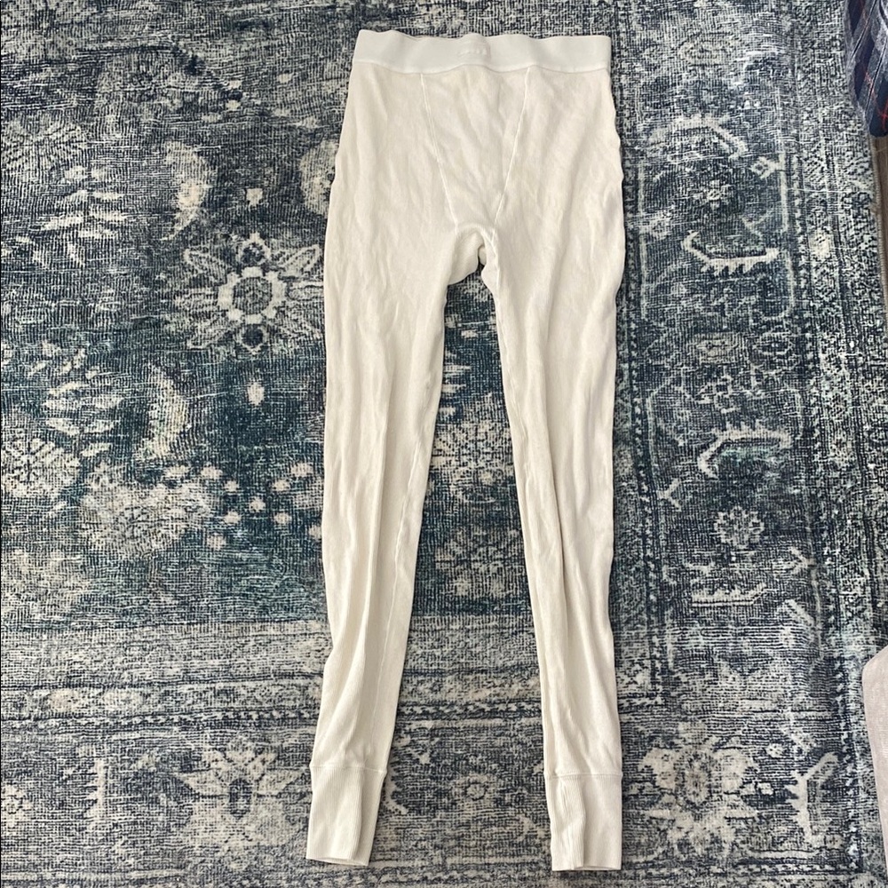 SKIMS Cream High-Waisted Pants